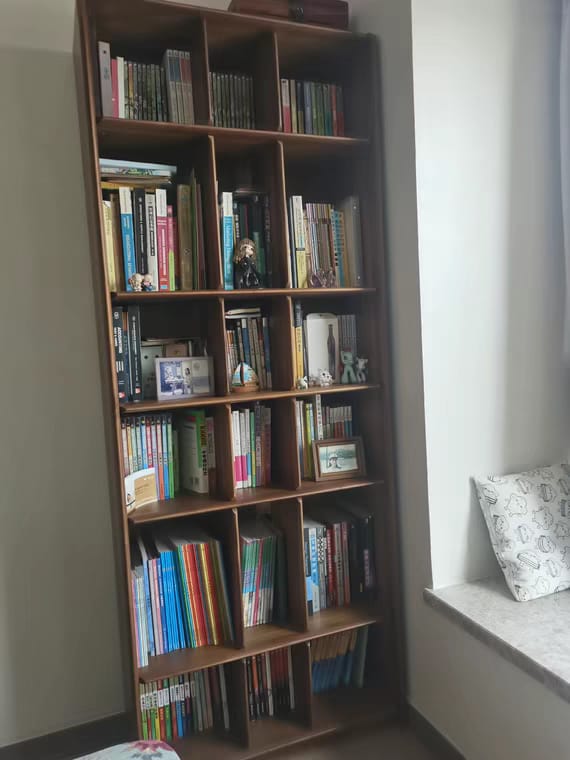 Customer photo review of Plato Solid Wood Bookcase | Sideboard - 81"