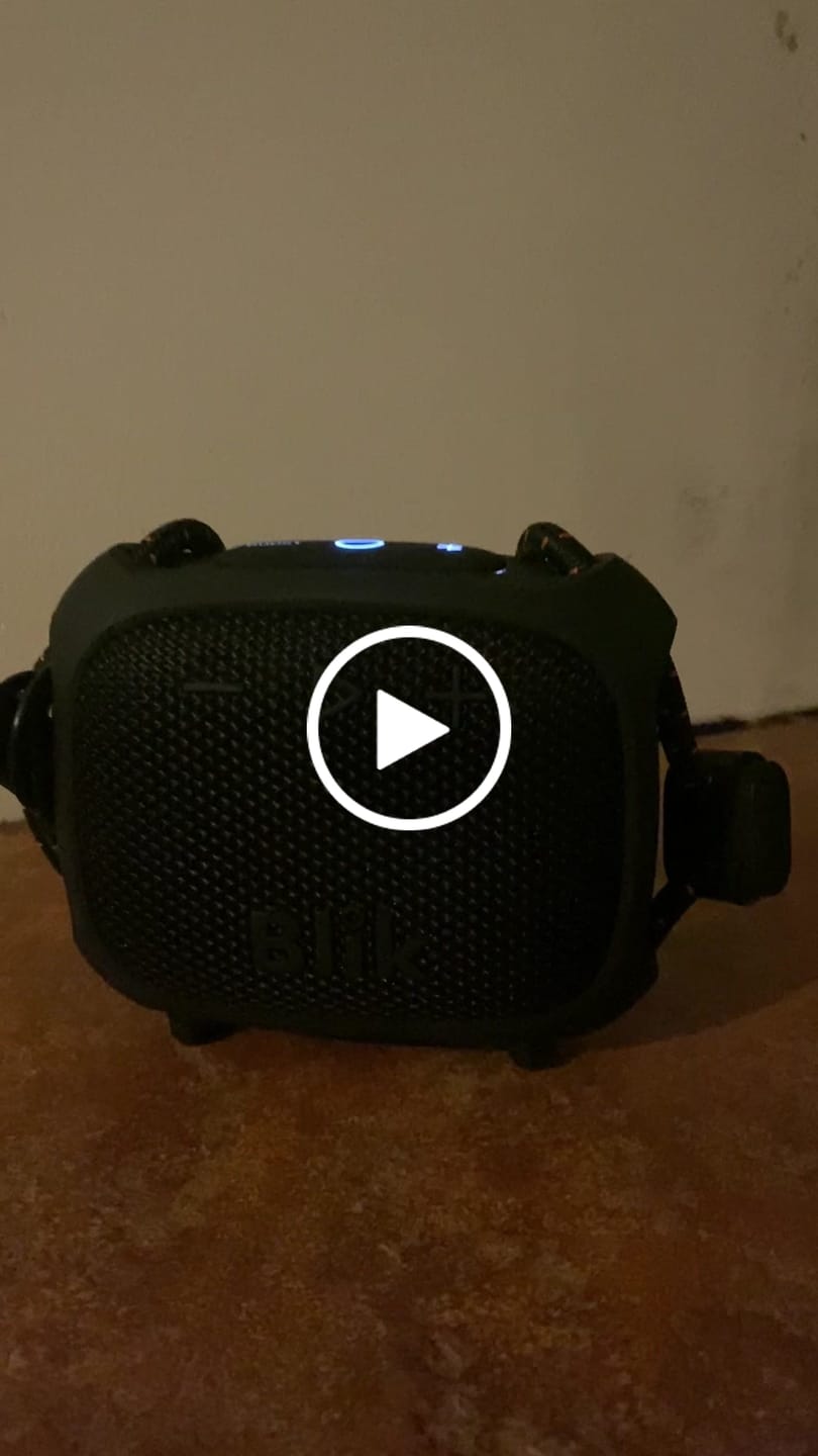 Customer video review of Parlante Bluetooth Blik Rider 8W IPX7 5H Clip TWS Negro