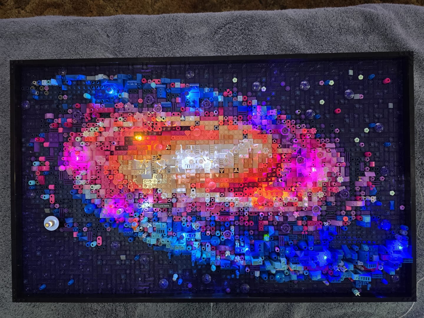 Customer photo review of Wall Mounted Display Case for LEGO® 31212 Art The Milky Way Galaxy