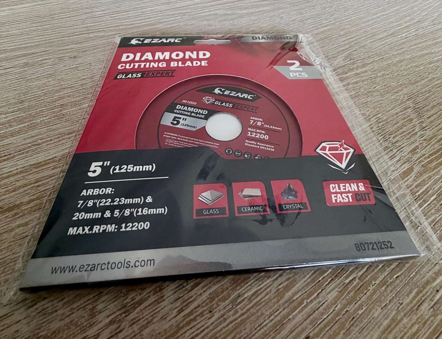 Customer photo review of Glass Cutting Disc 2-Pack For Ceramic Tile, Glass, Crystal, Porcelain