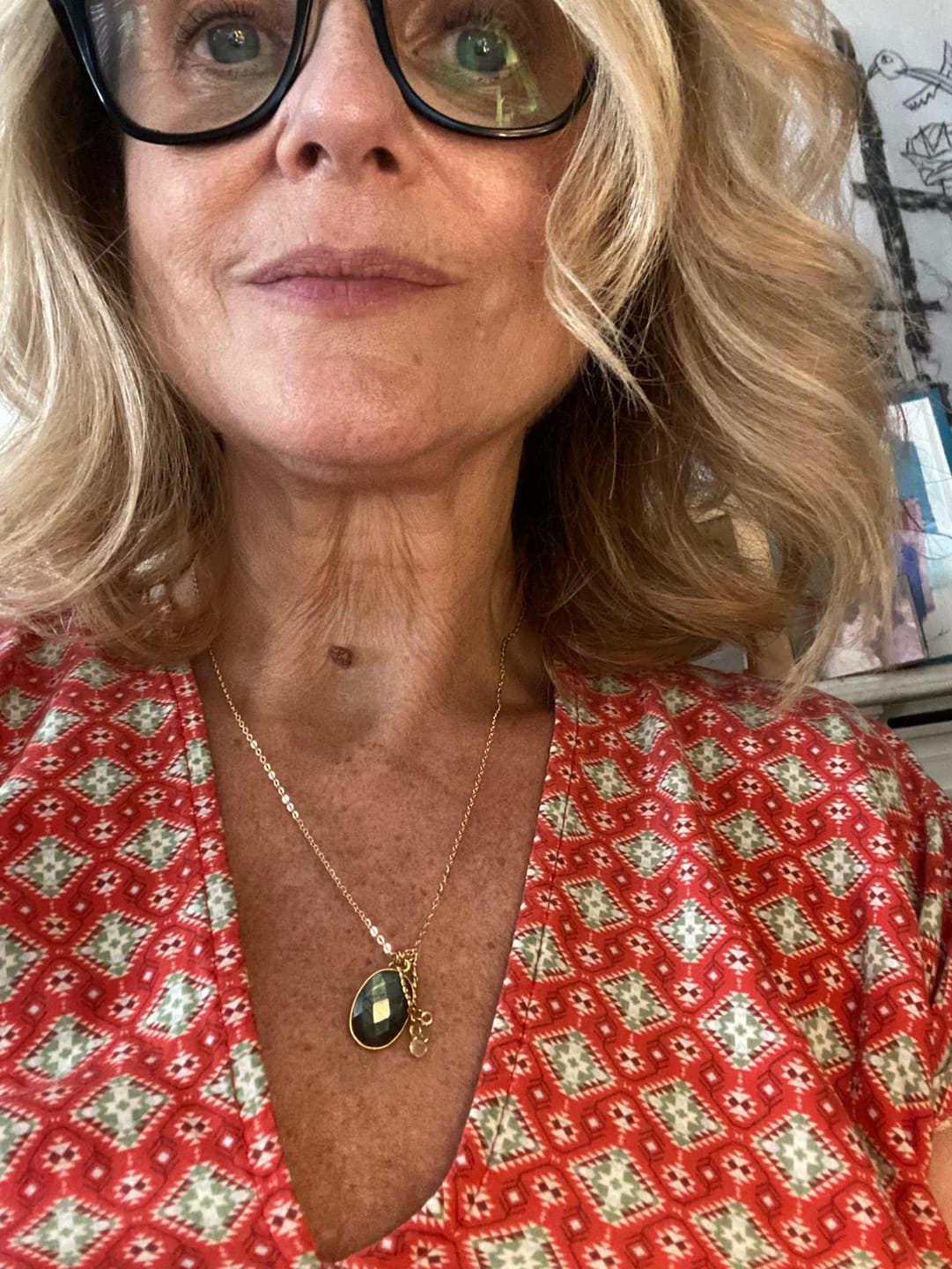 Customer photo review of Bouclier doux — Collier Labradorite, Pierre de lune & Amazonite #14