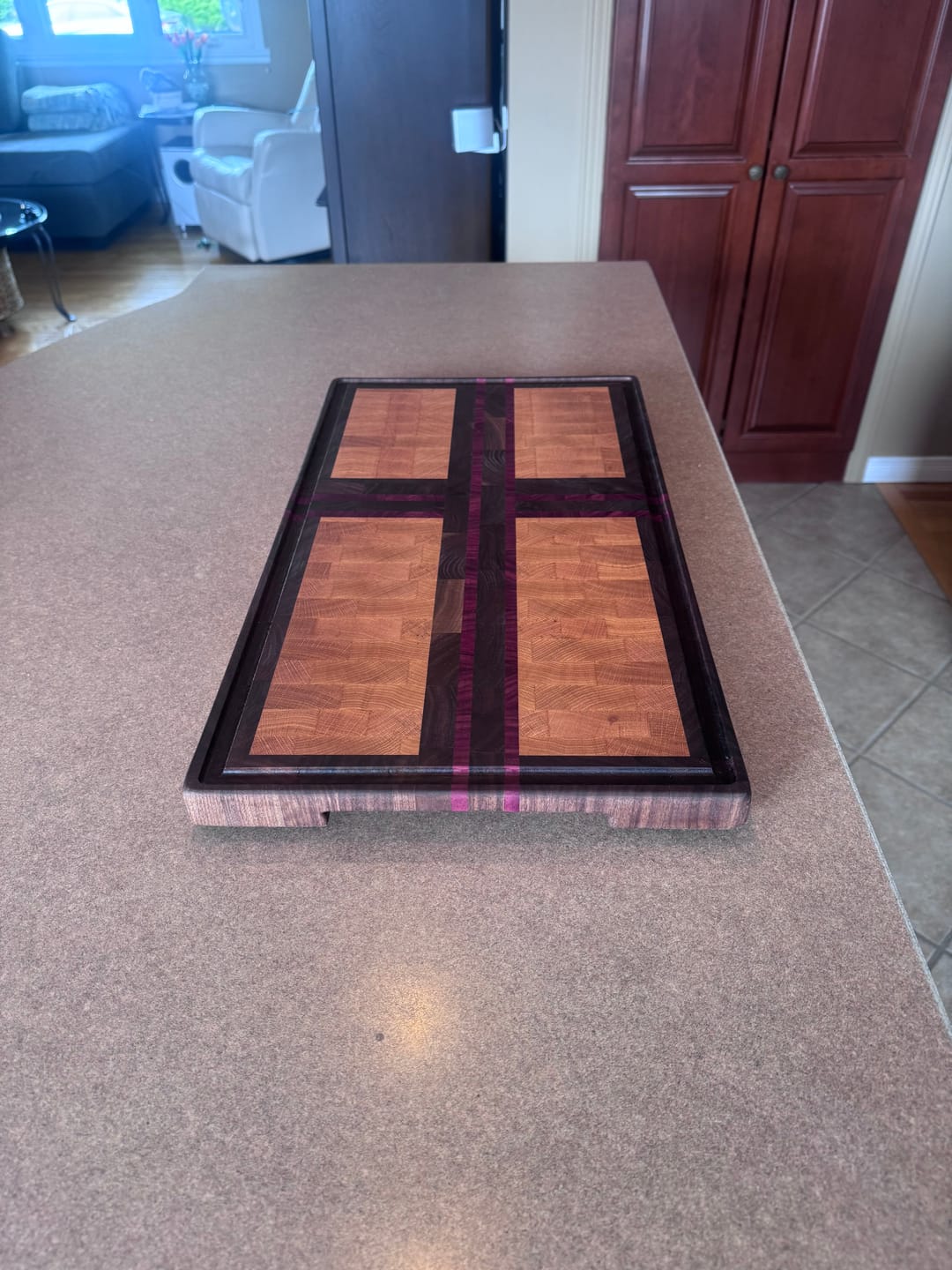 Customer photo review of Cutting Board Bottom Finger Grip Jig