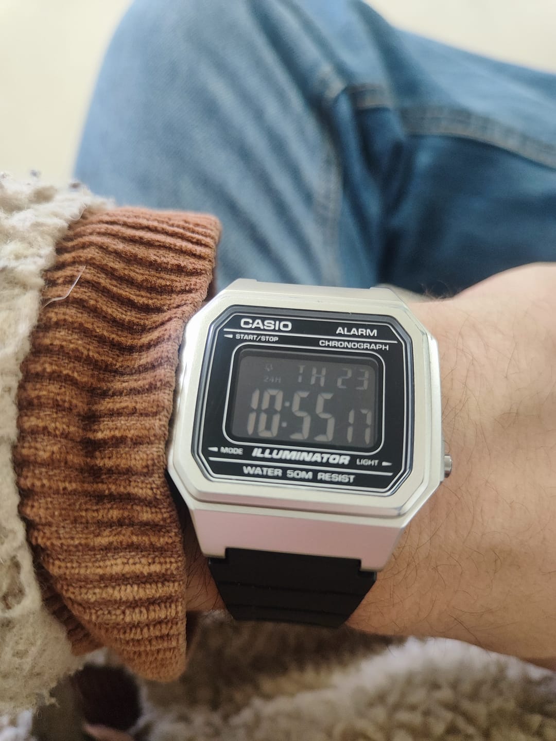 Customer photo review of Reloj Casio Vintage W-217HM-7BV Plateado/Negro
