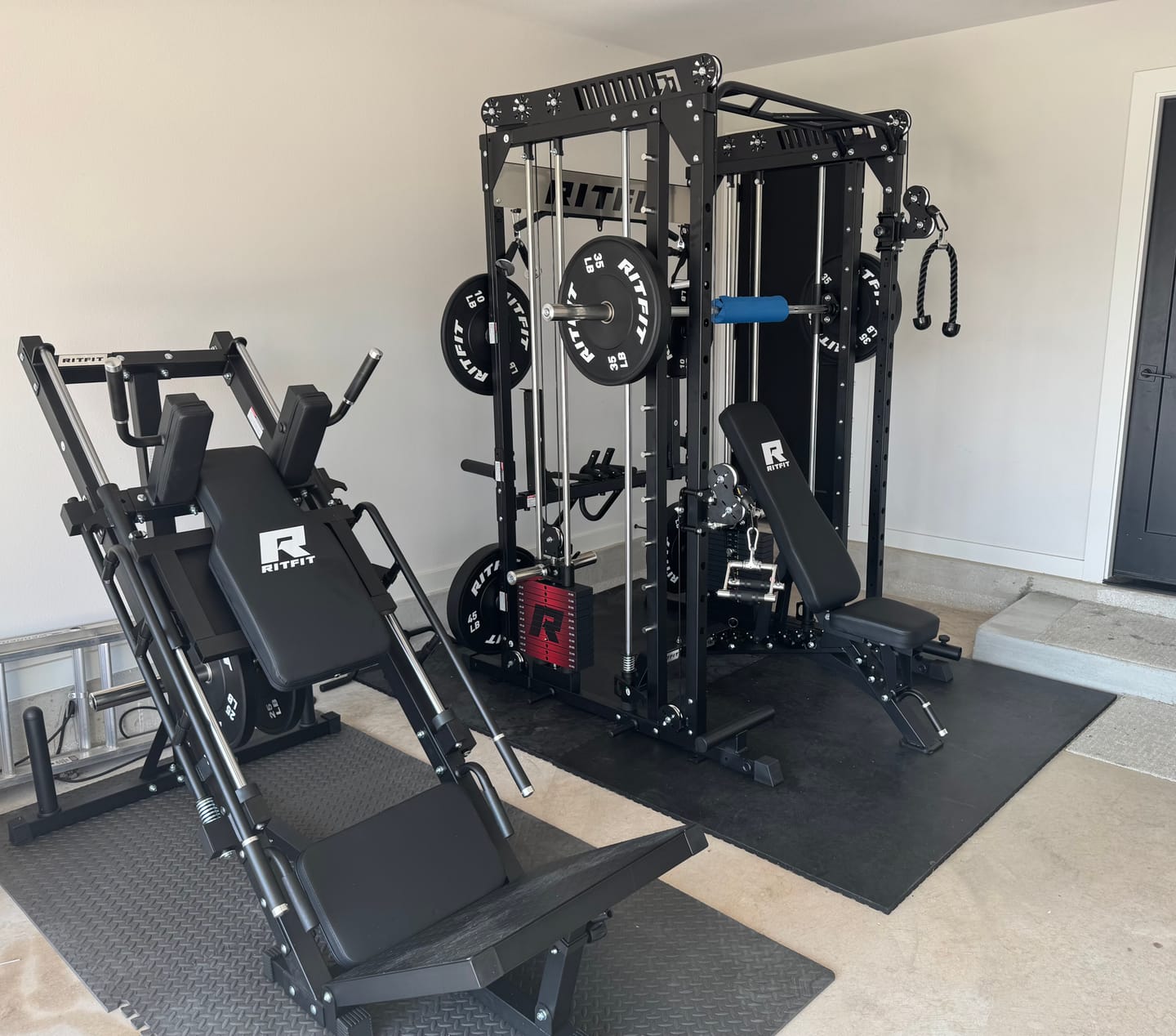 Customer photo review of RitFit BLP01 45 Degree 3-In-1 Leg Press Hack Squat and Calf Raise Machine