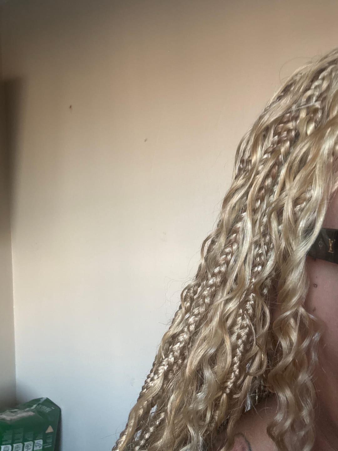 Customer photo review of #27/#613 Piano Color Deep Wave Bulk Hair Extensions for Braiding