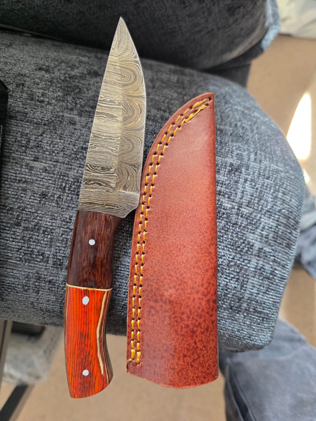 Customer photo review of Mystery Damascus Knife