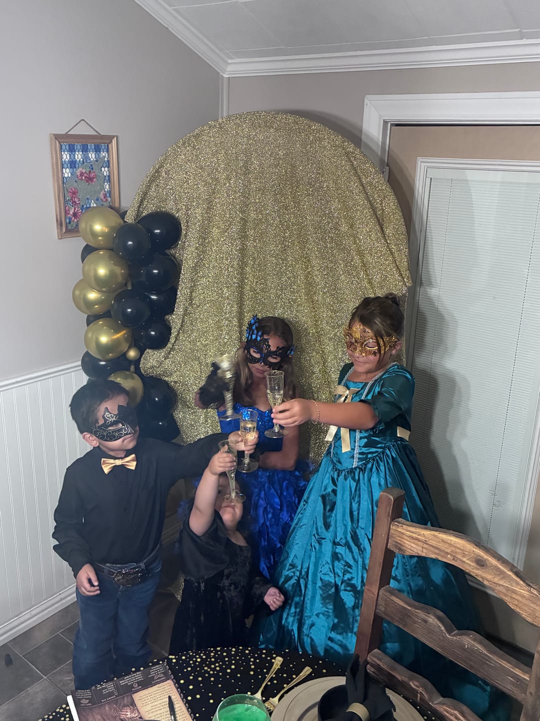 Customer photo review of Masquerade Ball/Carnival Murder Mystery Host Your Own Game Kit