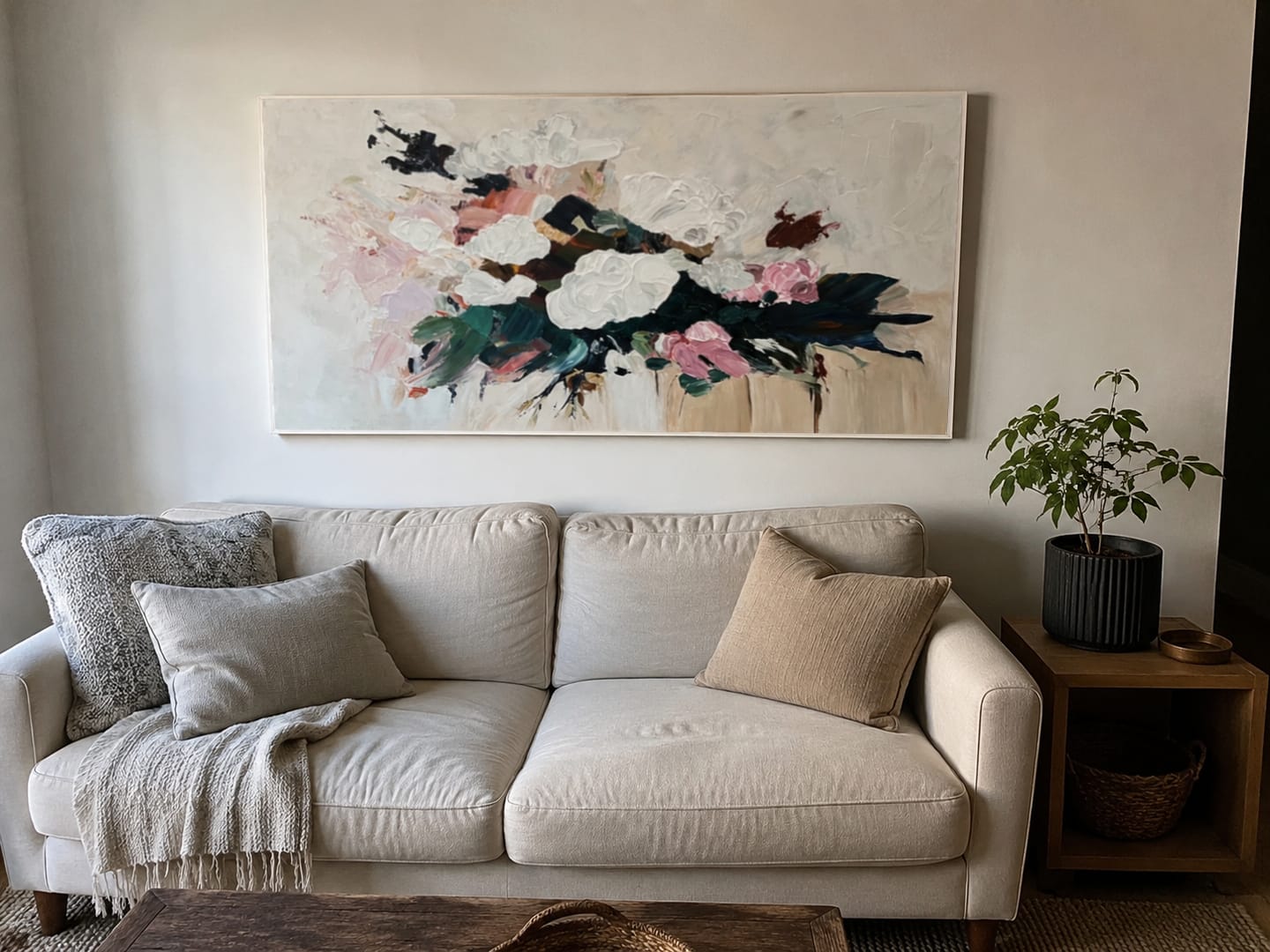 Customer photo review of Abstract Flower And Tree Textured Canvas Art  #MF153