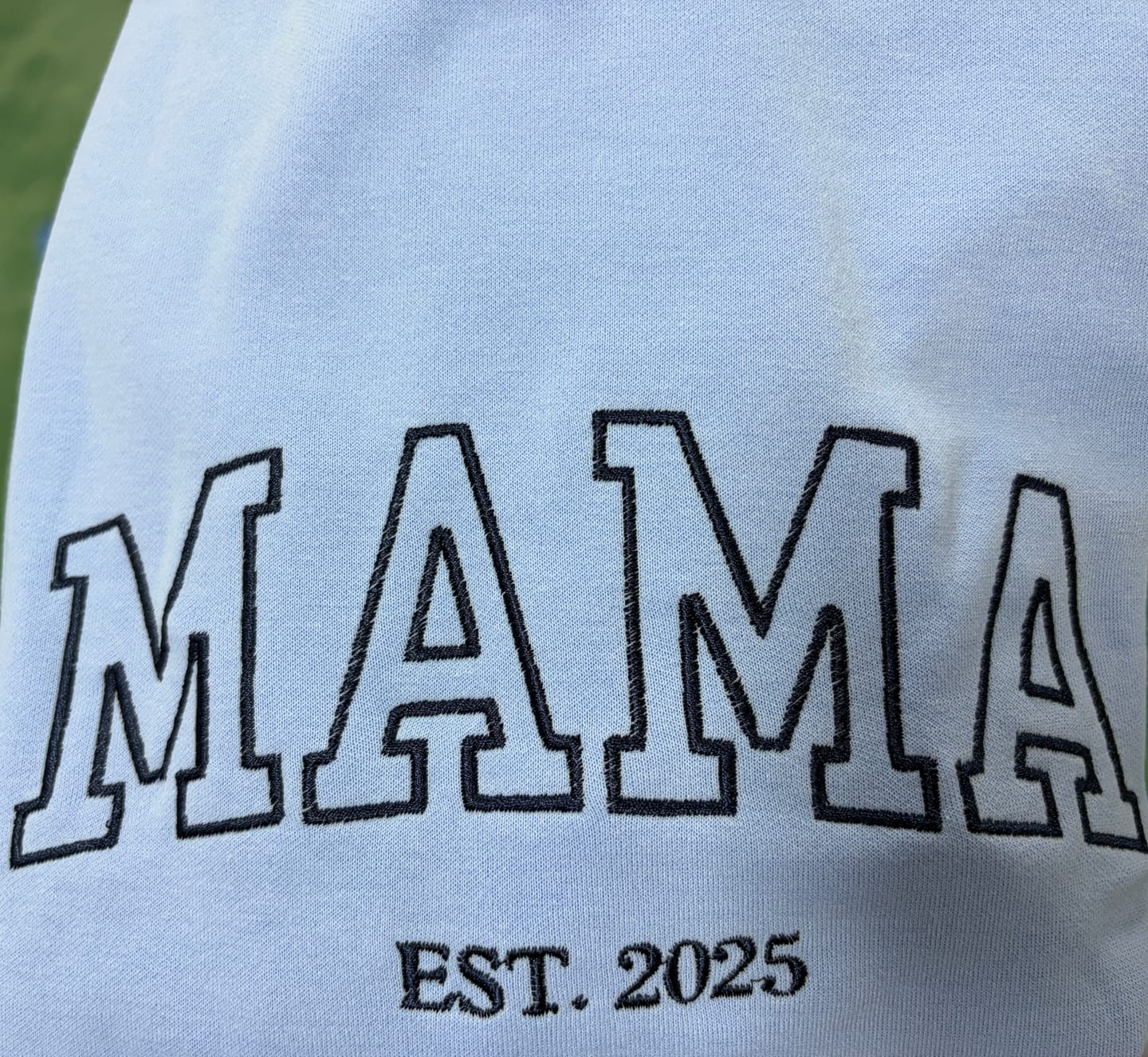 Customer photo review of Custom Embroidered Comfort Colors Grandma and Grandpa Sweatshirt, Gift for Grandma/Grandpa