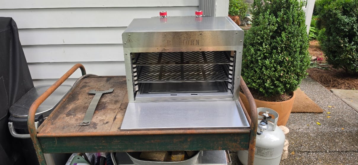 Customer photo review of 1500℉ Portable Infrared Steak Grill with Pizza Stone, Stainless Steel- 16 Inch