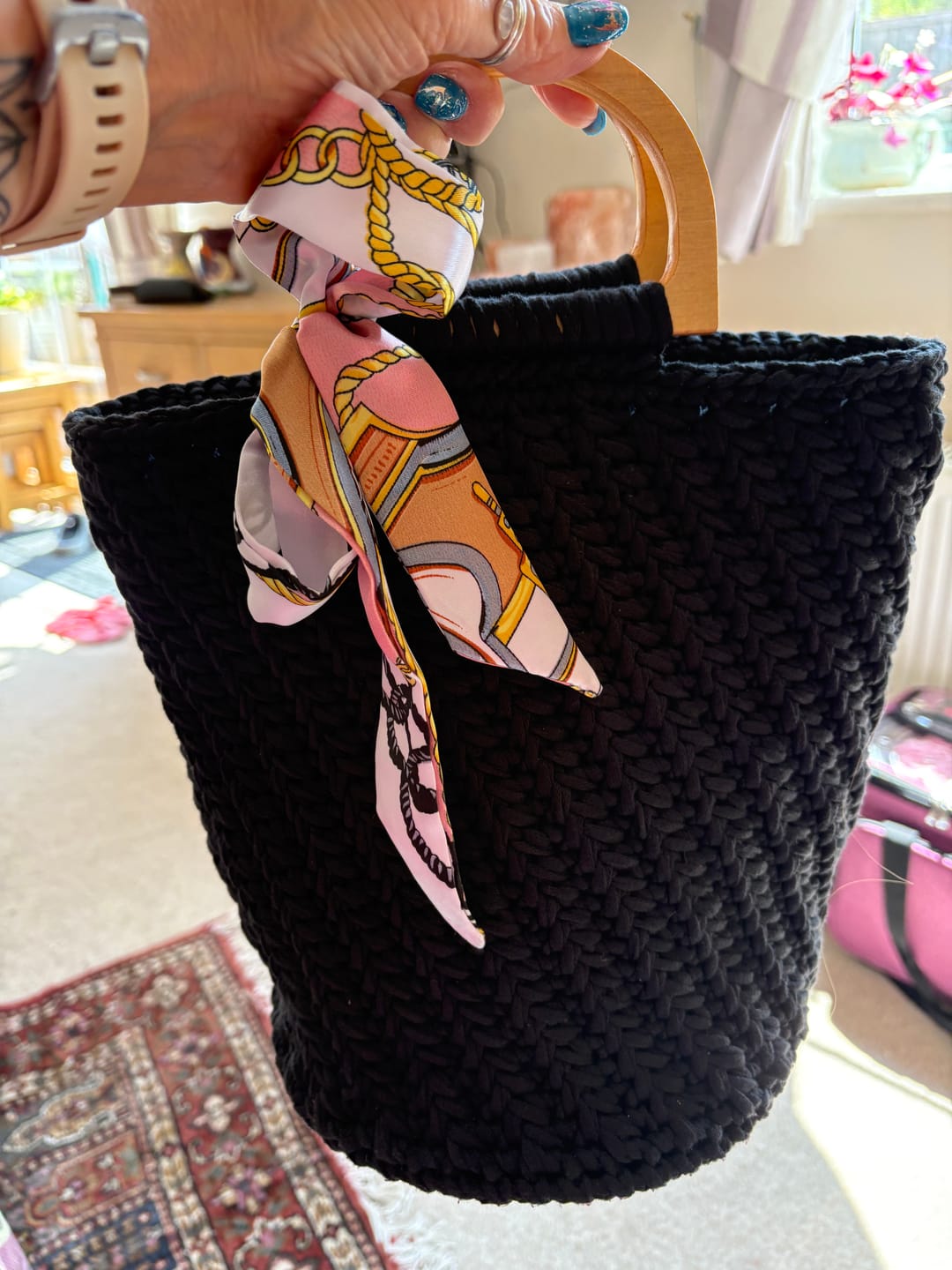 Customer photo review of CrochetPark™  Elegant granny Crochet Bag DIY Kit