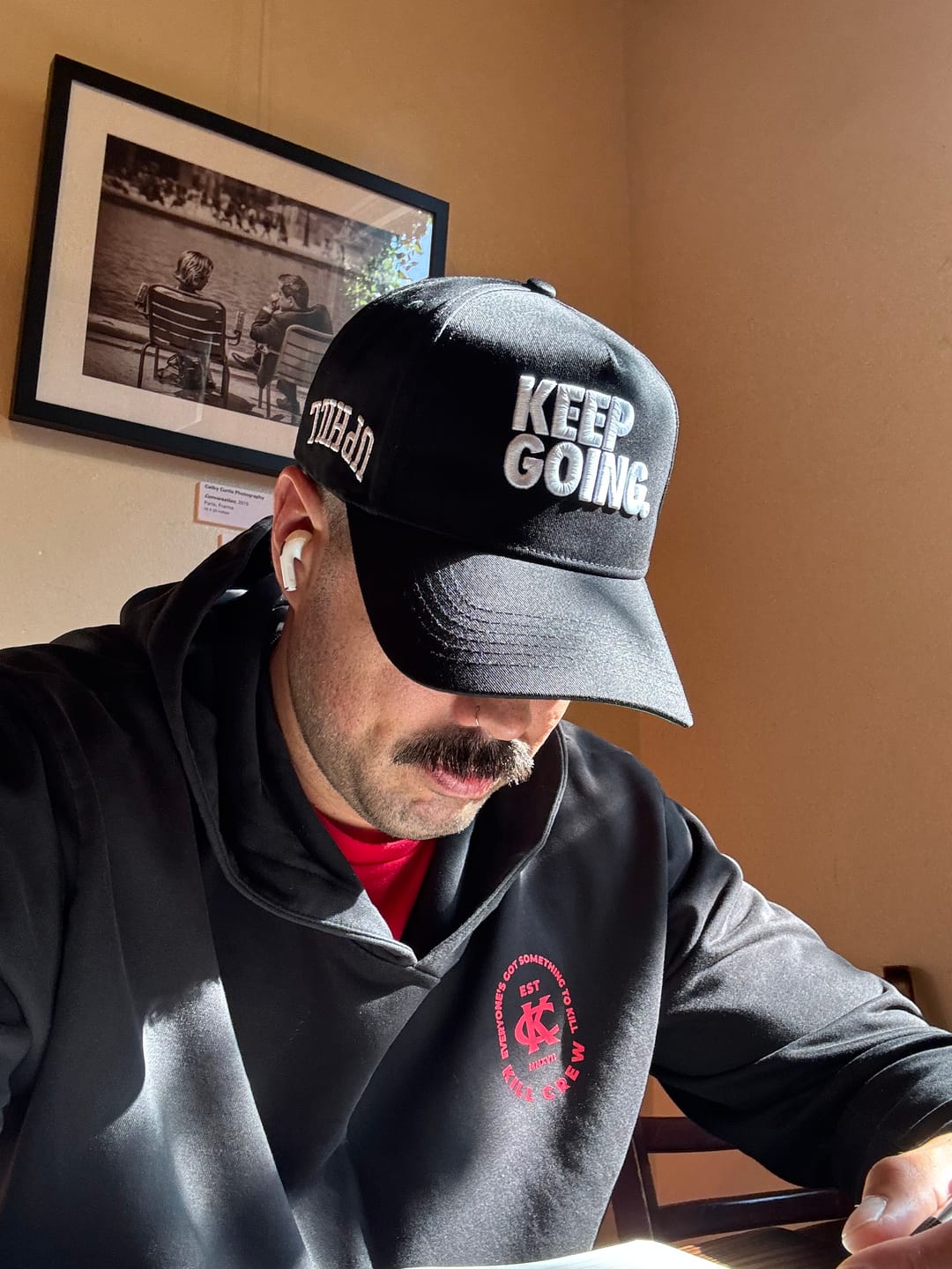 Customer photo review of KEEP GOING BLACK