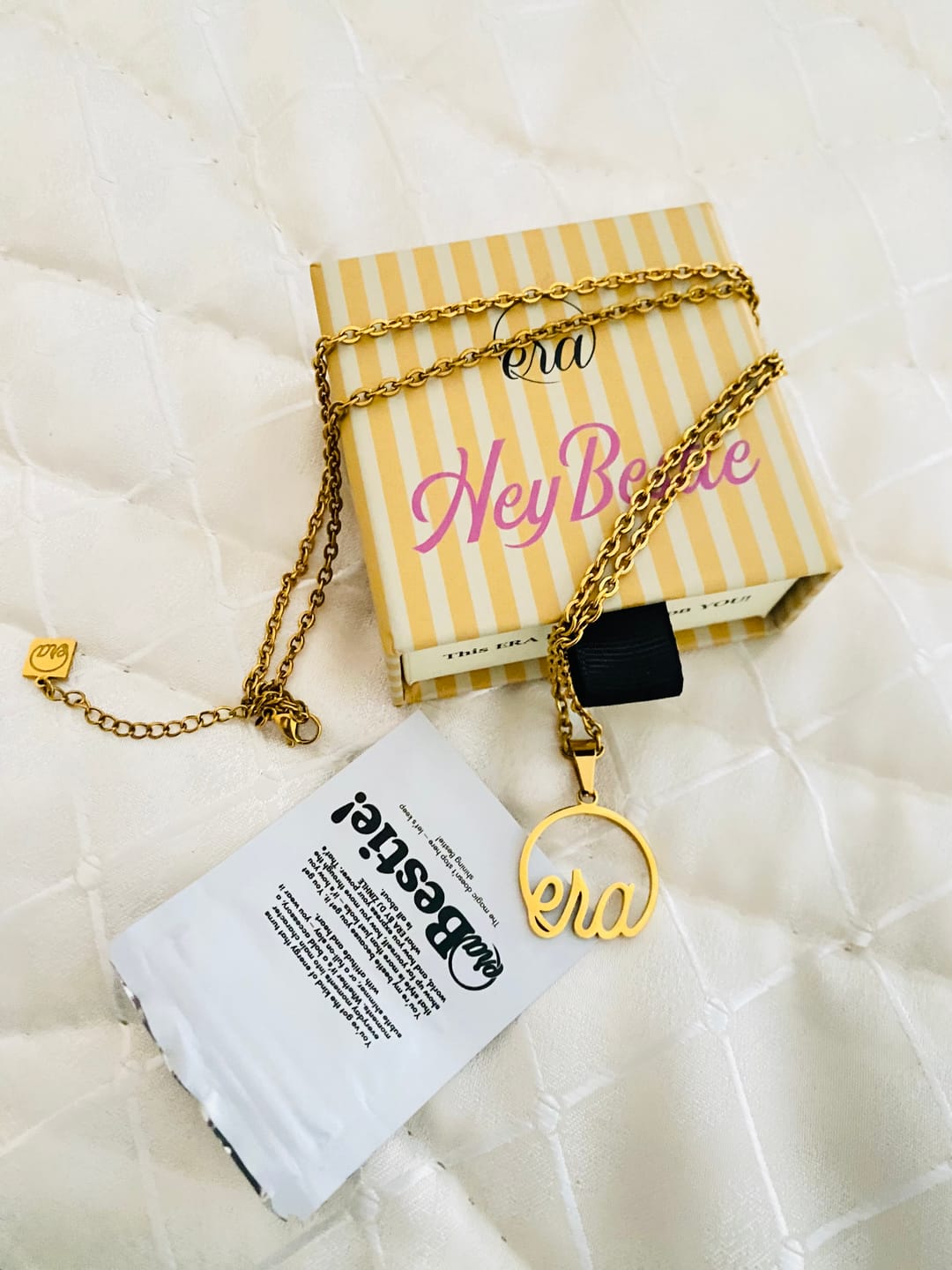 Customer photo review of Gold Era Necklace