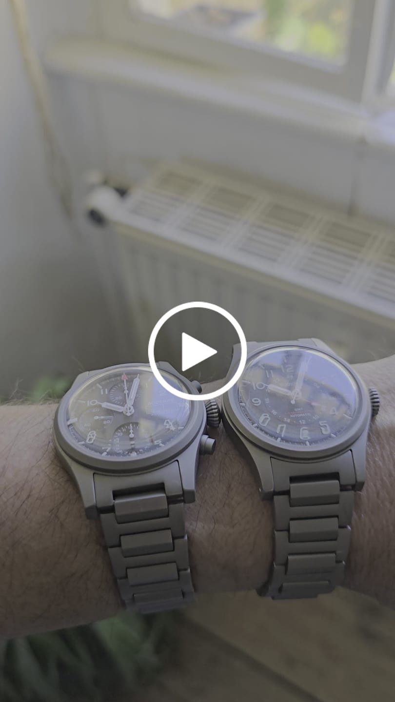 Customer video review of LANDMASTER Chronograph – Titanium Automatic Tritium Field Watch | Black-bracelet