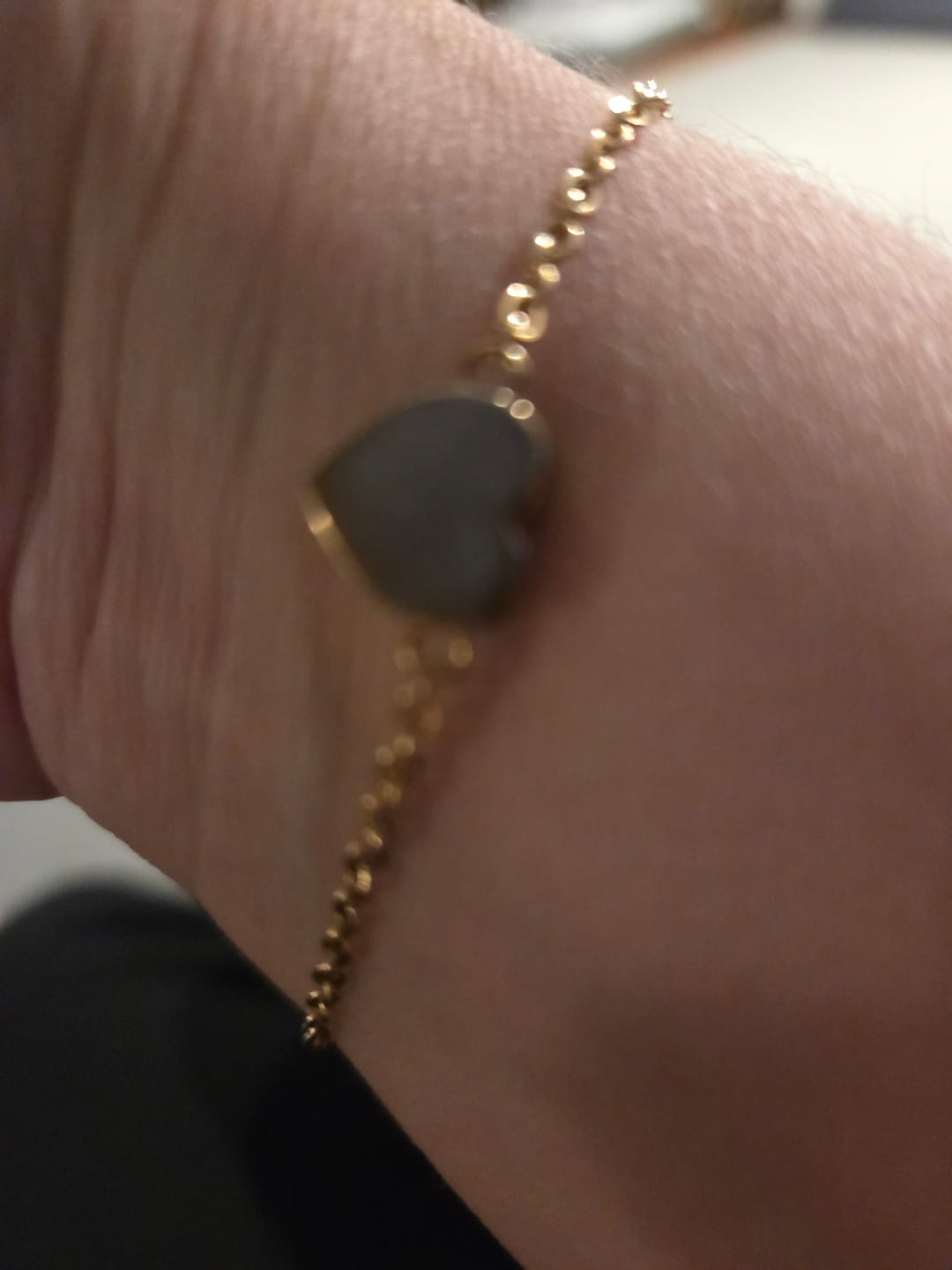 Customer photo review of Heart Urn Bracelet