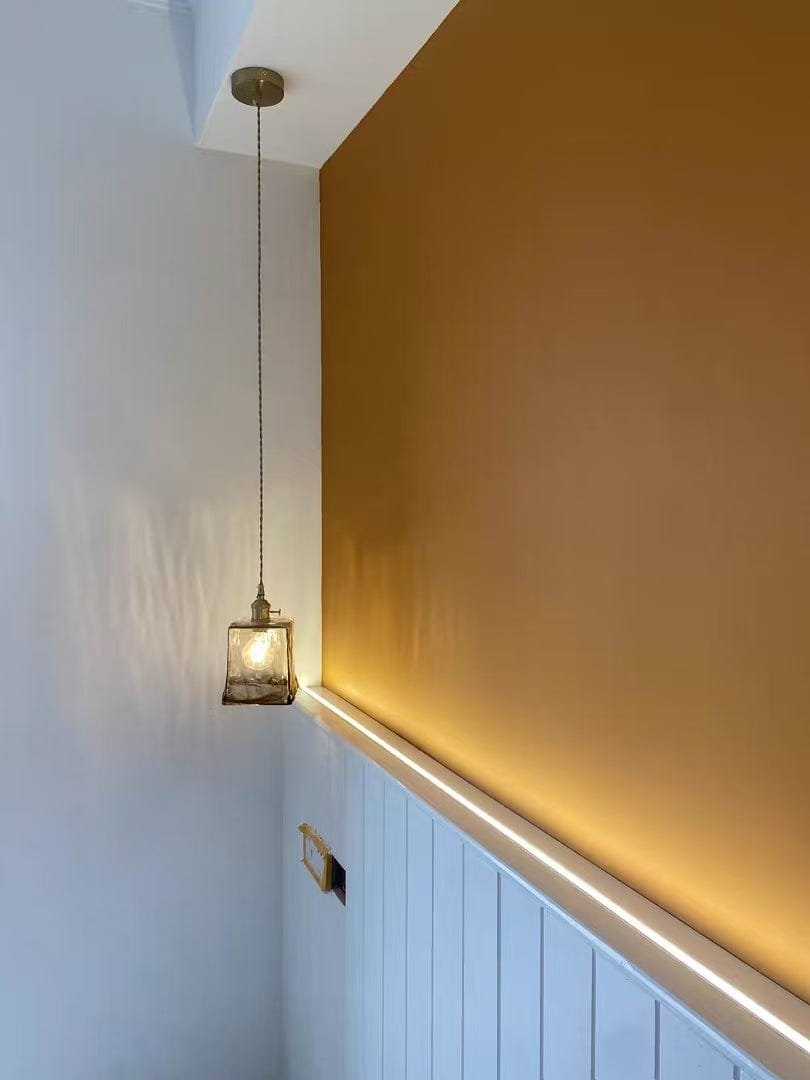 Customer photo review of Classic Starfire Glass Table Pendant Light