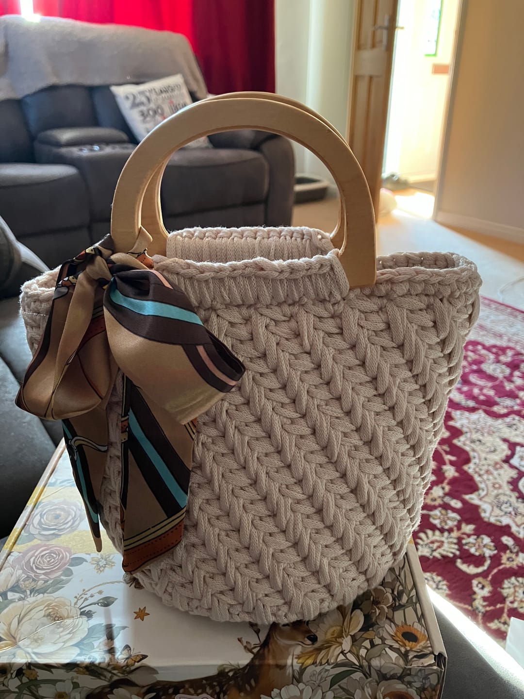 Customer photo review of CrochetPark™  Elegant granny Crochet Bag DIY Kit