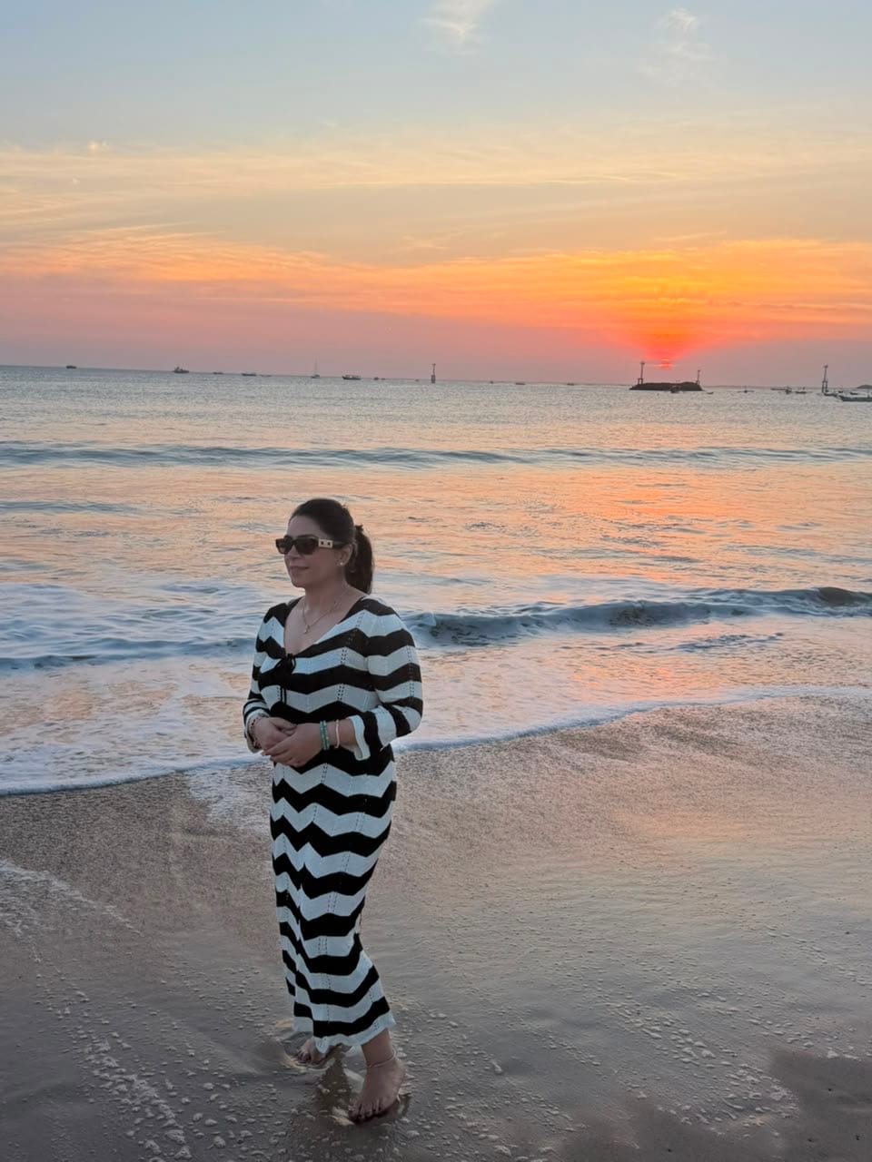 Customer photo review of Jerrica Soft Knit Holiday Dress In Black