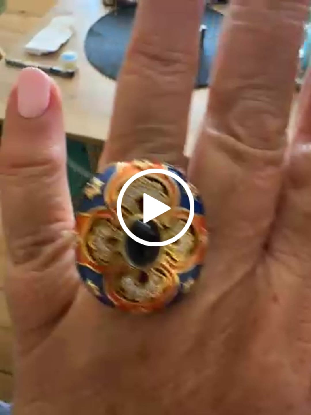 Customer video review of Majesty Enamel Medallion Ring