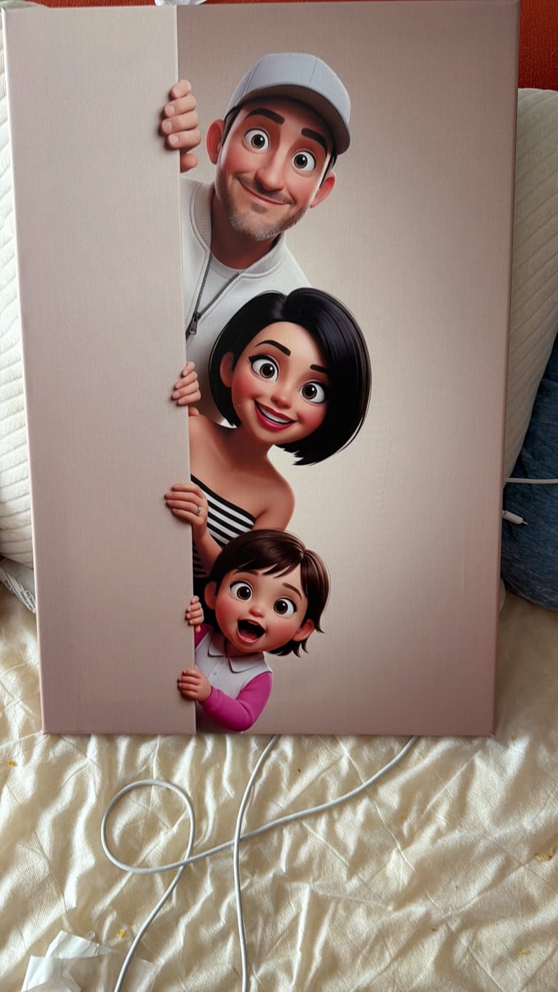 Customer photo review of Personalized Canvas - Animated Wall