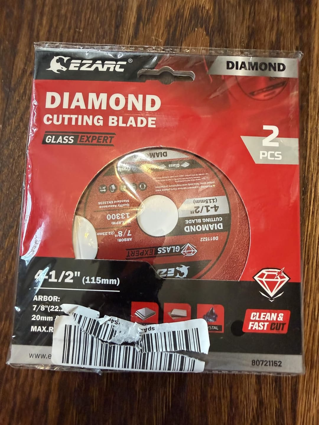 Customer photo review of Glass Cutting Disc 2-Pack For Ceramic Tile, Glass, Crystal, Porcelain