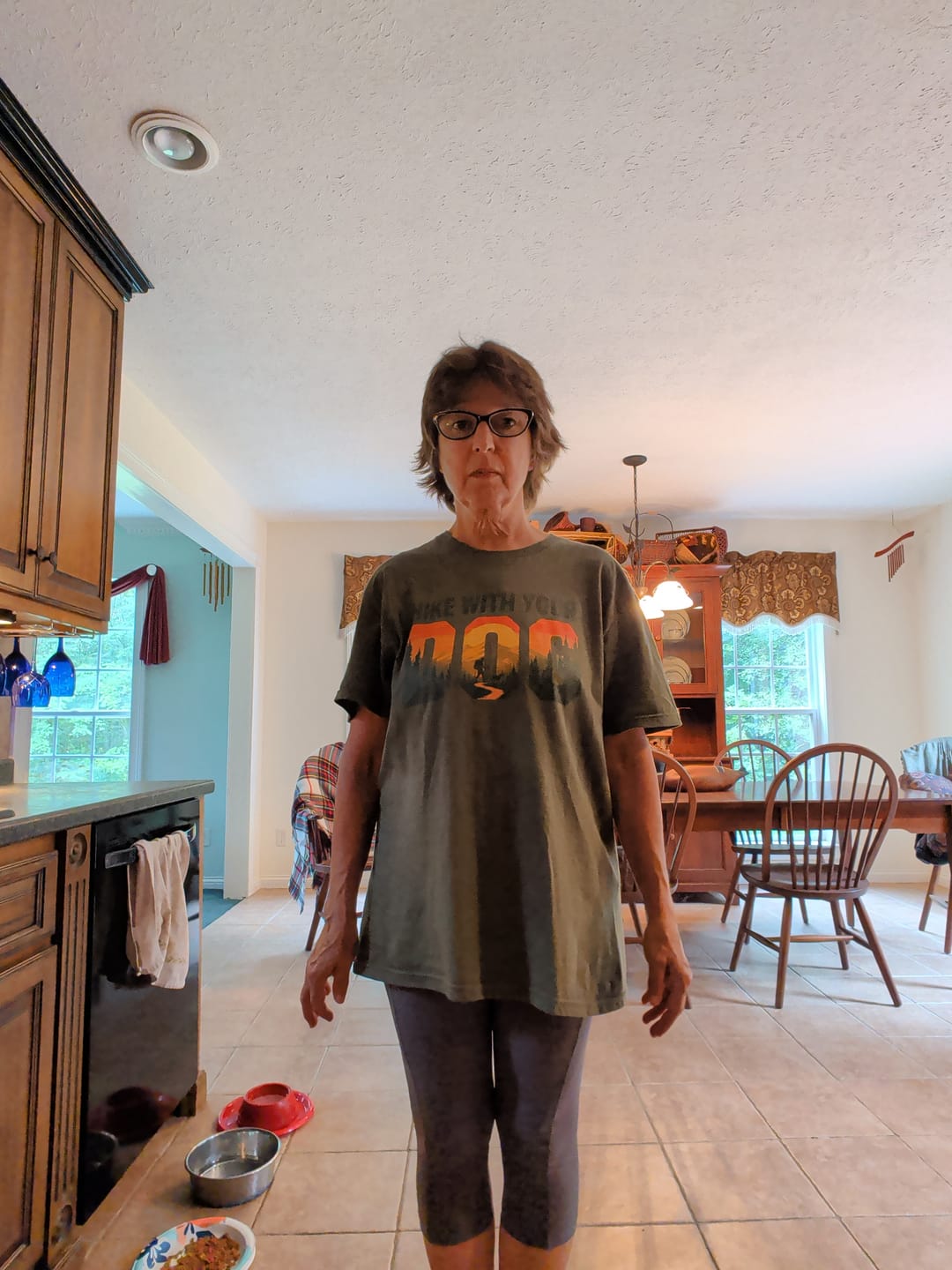 Customer photo review of Hike With Your Dog T-Shirt