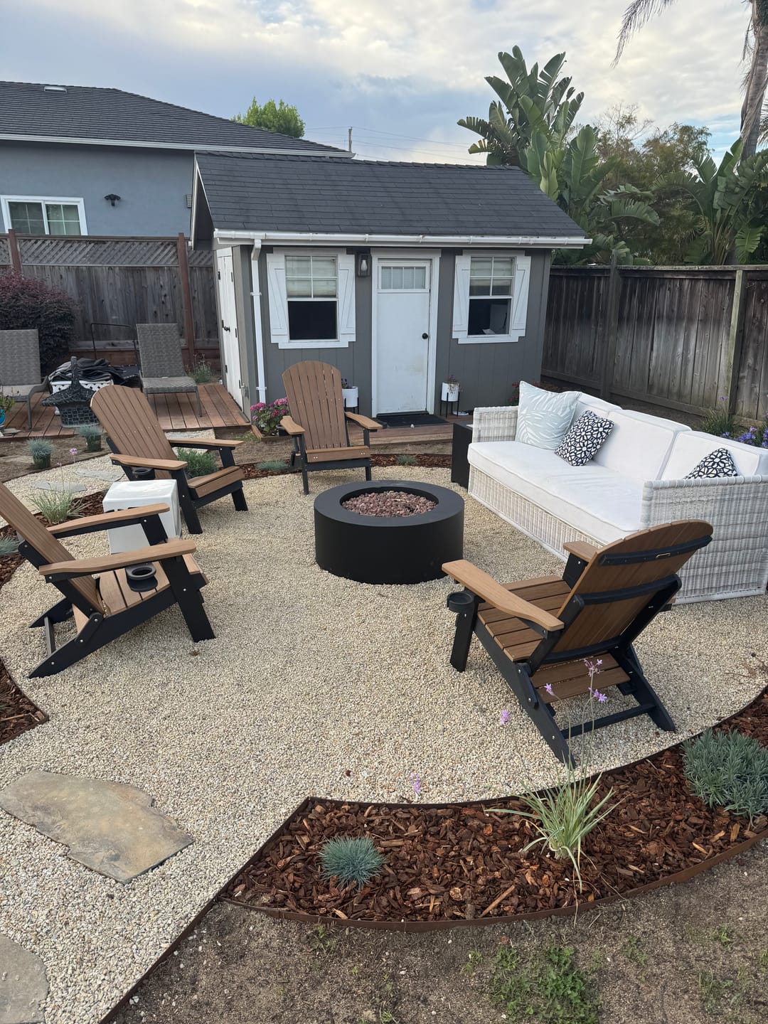 Customer photo review of Folding Adirondack Chair with Built in Footrest & Cup/Wine Holders King Size
