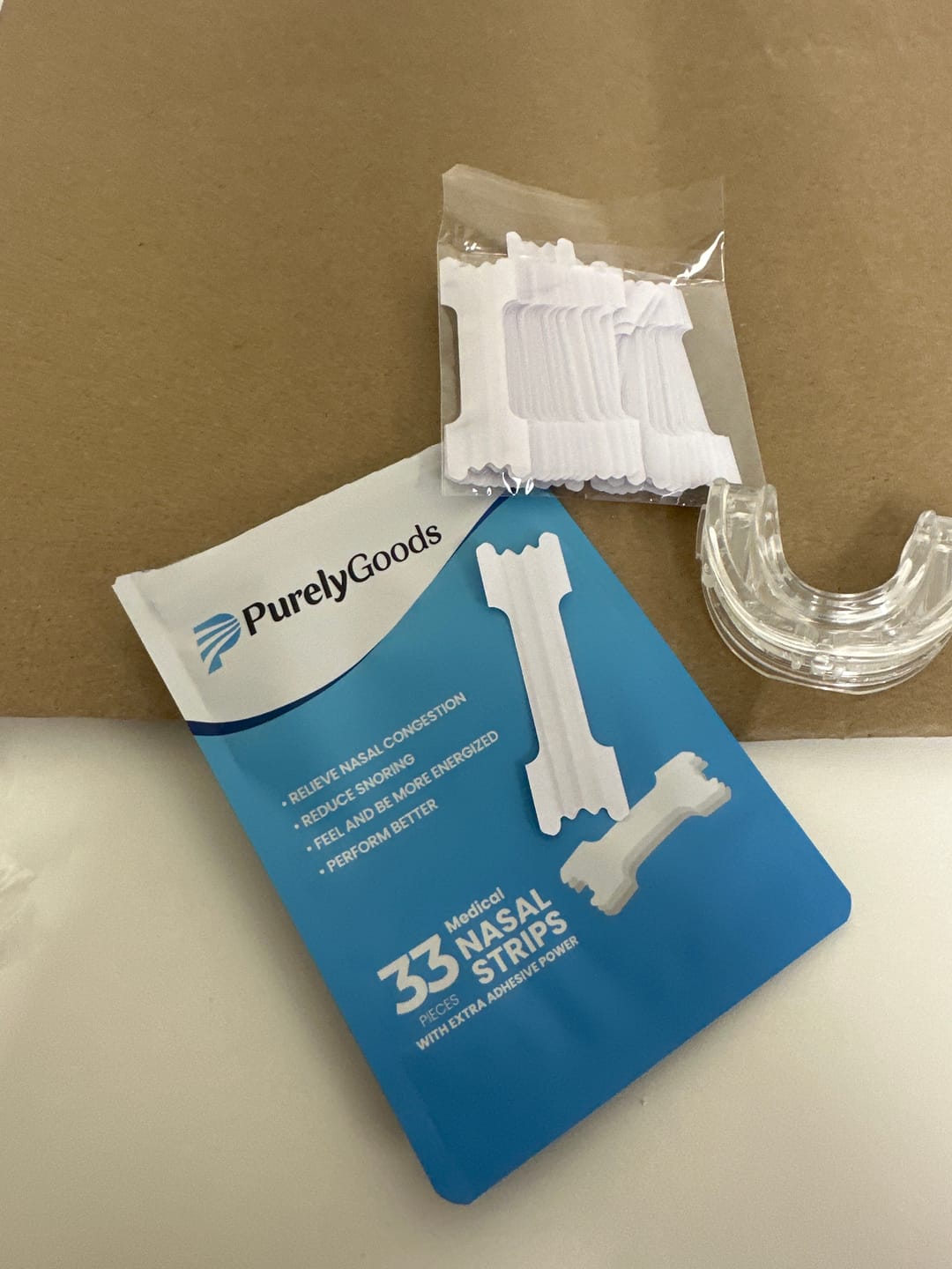 Customer photo review of PurelyGoods Anti-Snurk Duo – Snurkbeugel & Neusstrips