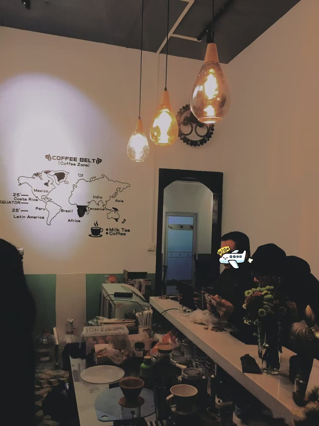 Customer photo review of Nami Waterdrop Glass Pendant Light