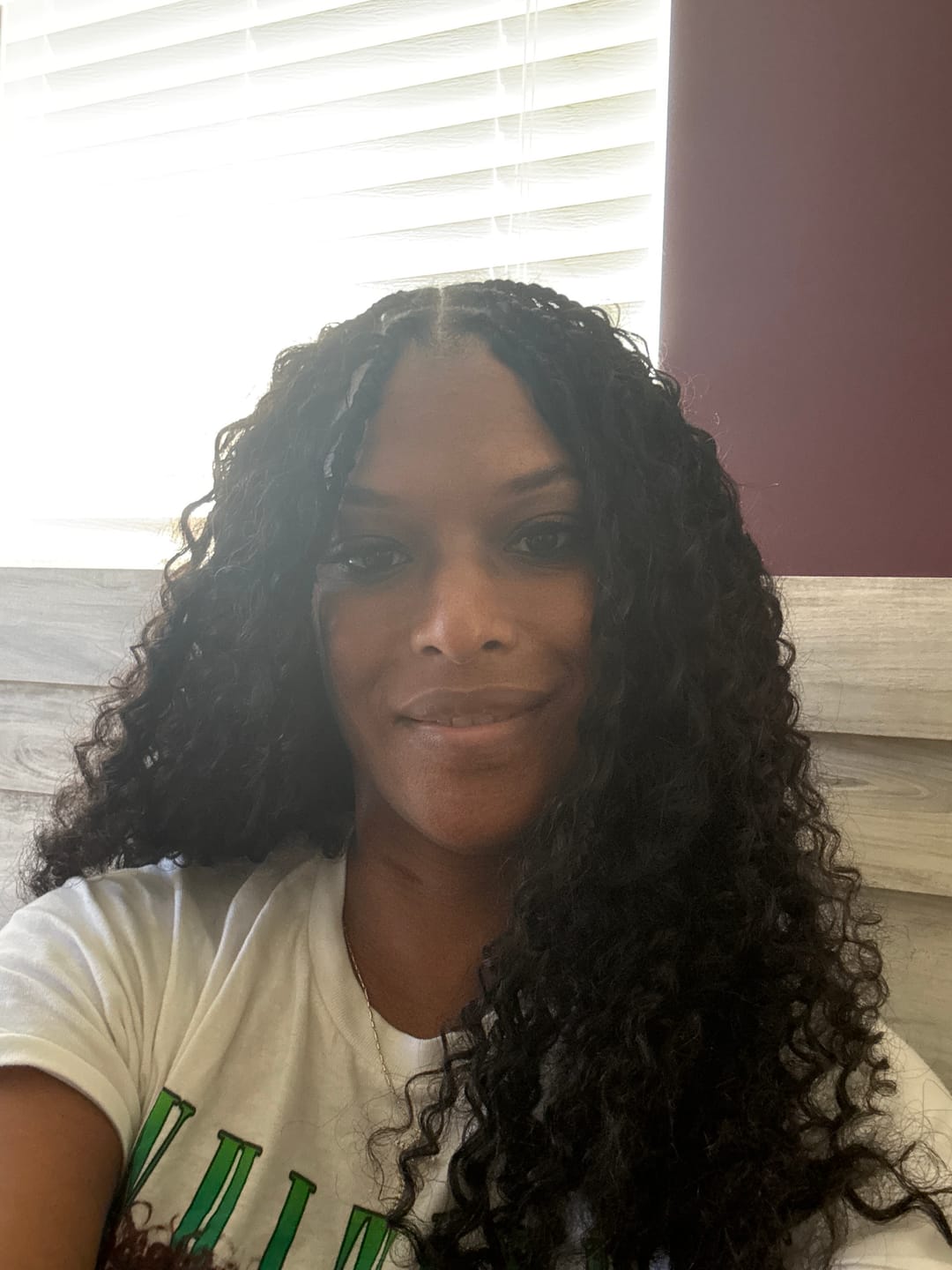Customer photo review of Double Drawn Burmese Spanish Curl Human Braiding Hair