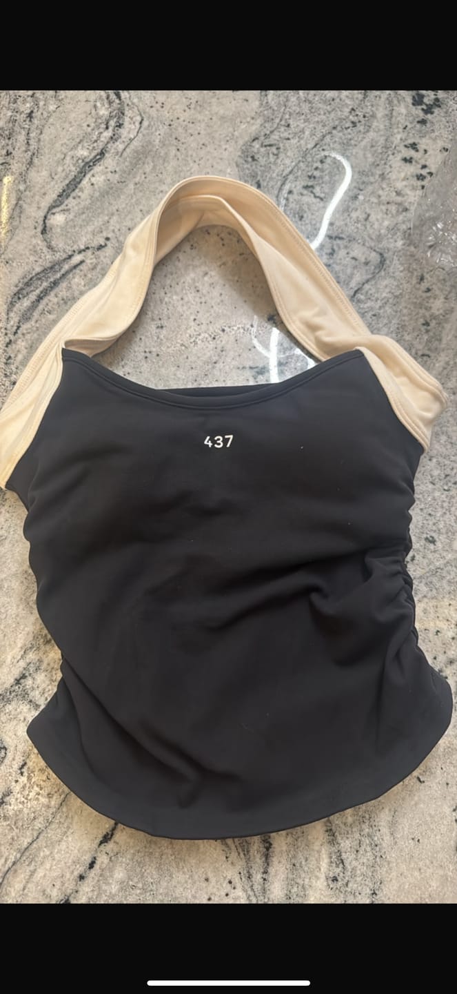 Customer photo review of The Sculpt Tank Black & Cream