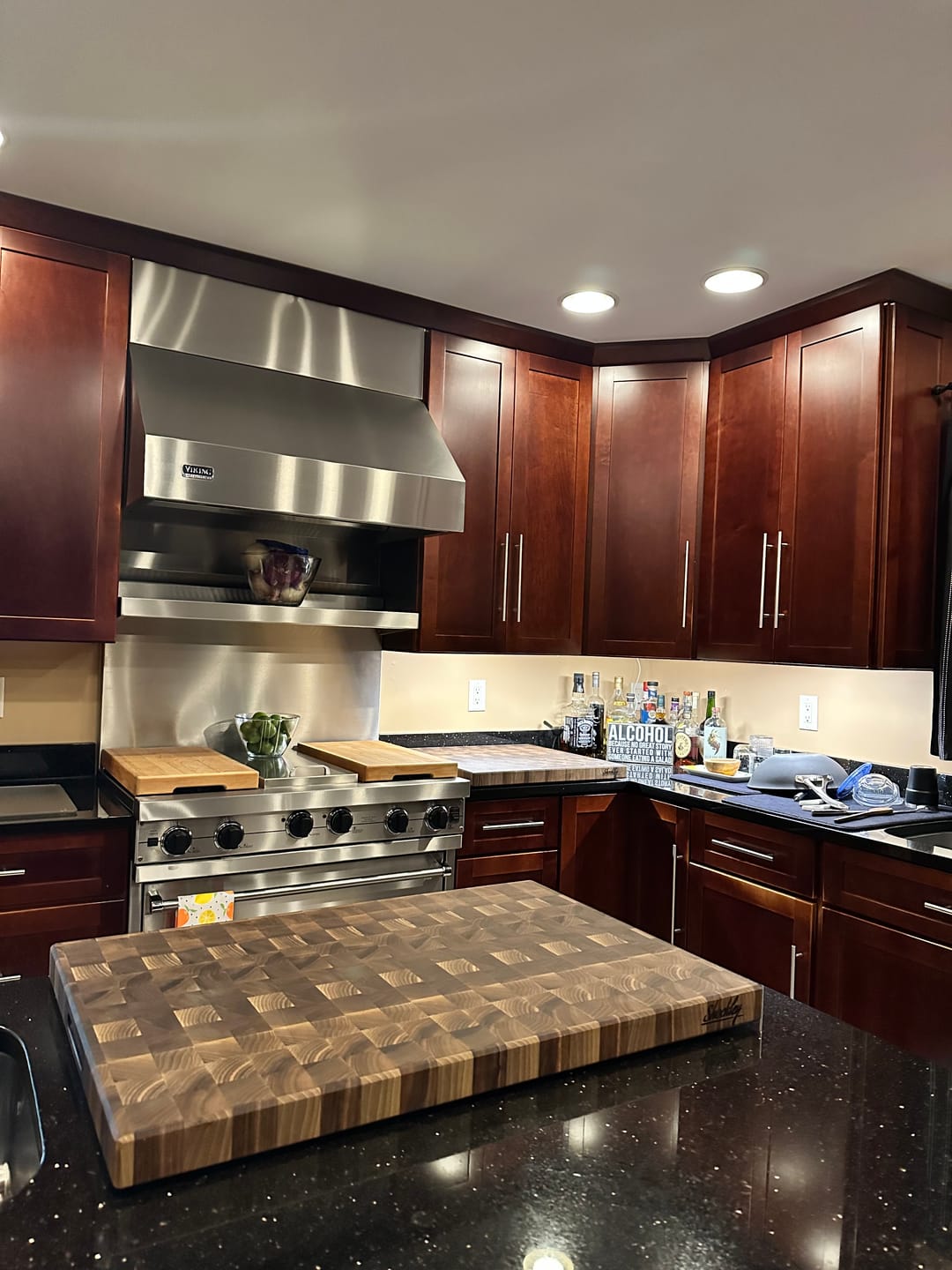 Customer photo review of Personalized Double-sided Walnut  End Grain Cutting Board