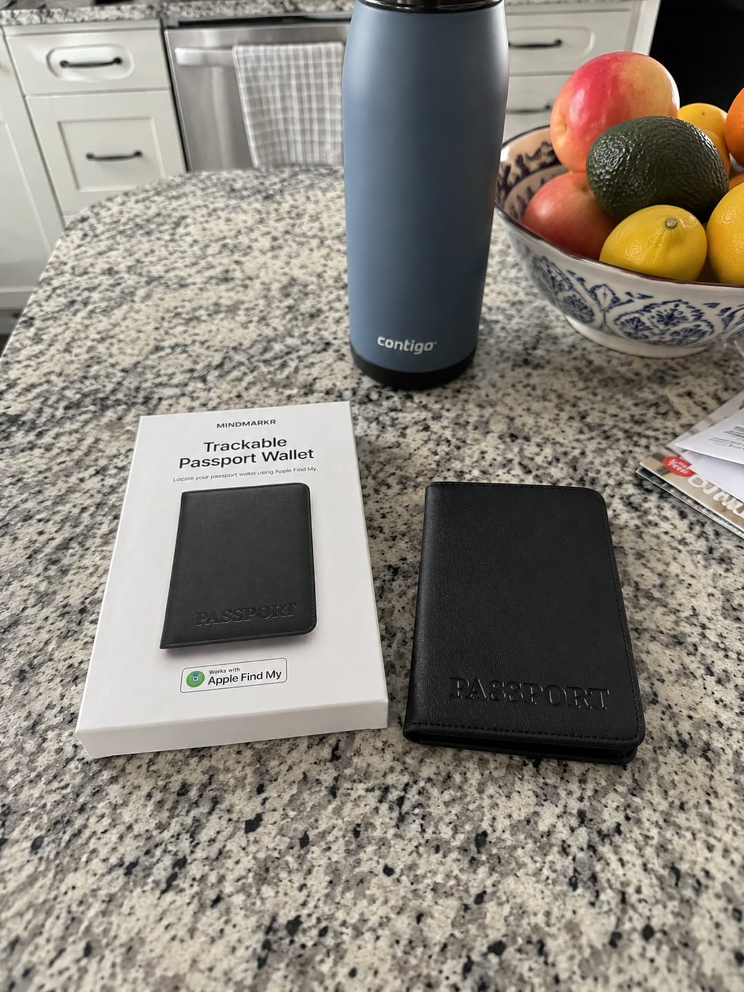 Customer photo review of Passport Trackable Wallet