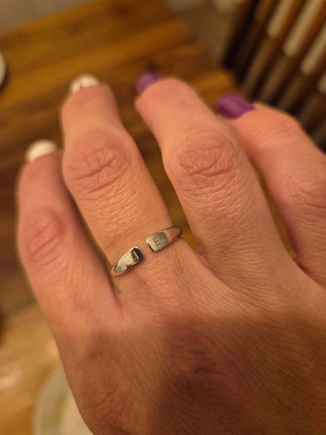 Customer photo review of Double Initial Ring