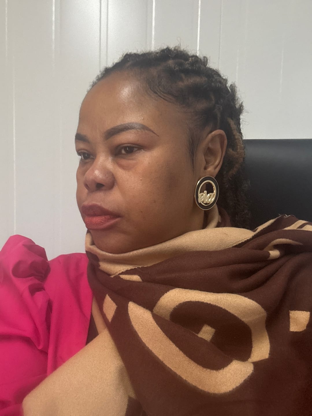 Customer photo review of Gold Diva Earrings