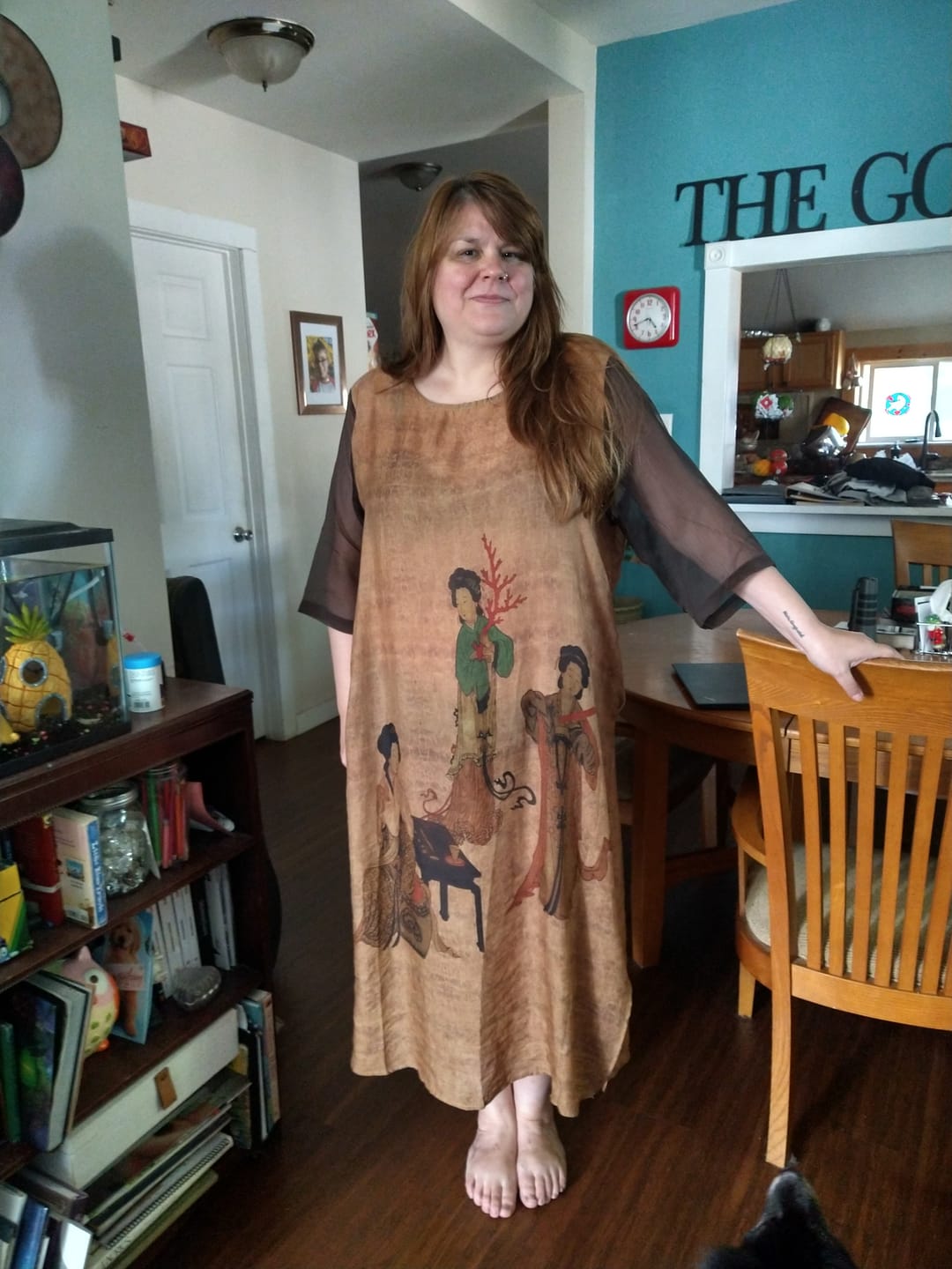 Customer photo review of Plus Size Women Vintage Casual O-Neck Sleeveless Maxi Dress