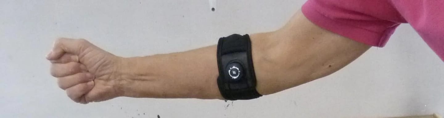 Customer photo review of Knob Adjustment Elbow Brace