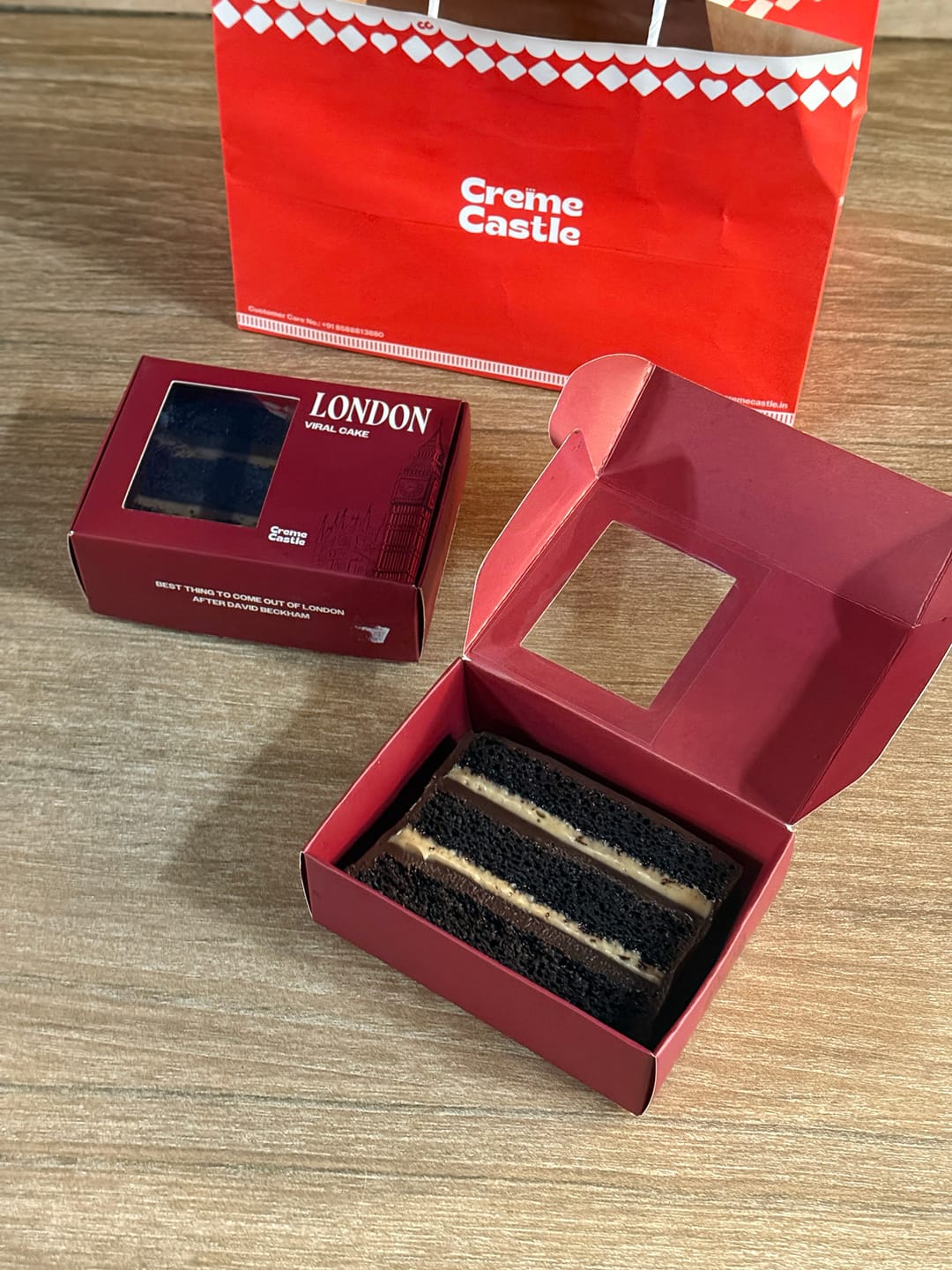 Customer photo review of London Viral Cake Slice [2 Pcs]