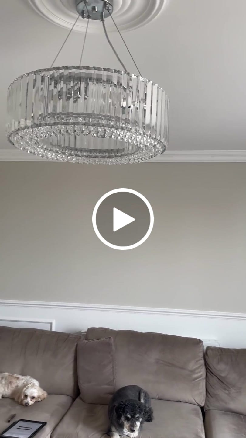Customer video review of Modern Round Crystal Chandelier