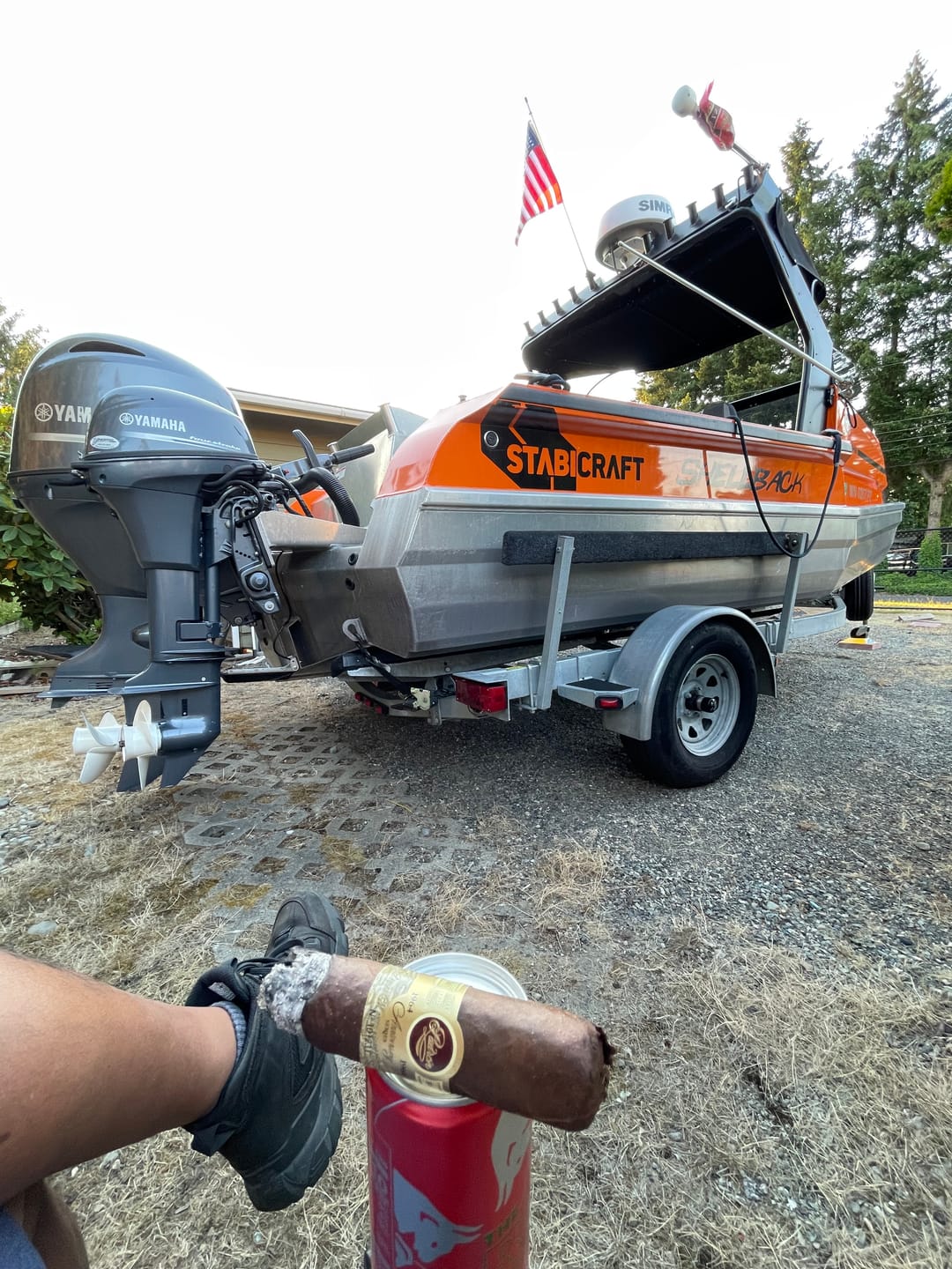 Customer photo review of 16" x 24" Boat Flag Set