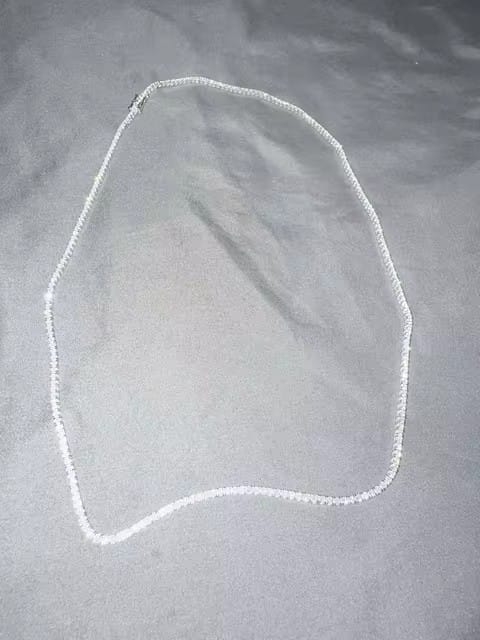 Customer photo review of 2mm 3mm 4mm 5mm 6.5mm Moissanite Tennis Necklace, 925 Silver Gold-Plated