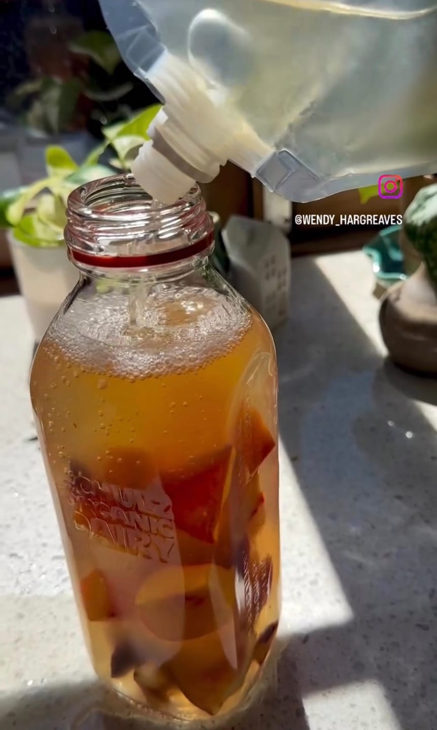 Customer photo review of WATER WORKS - 1st ferment Water Kefir Pouch Monthly Subscription