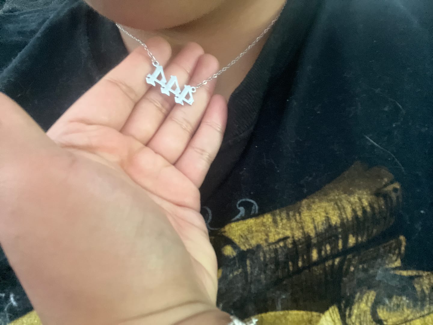 Customer photo review of Angel Number Necklace