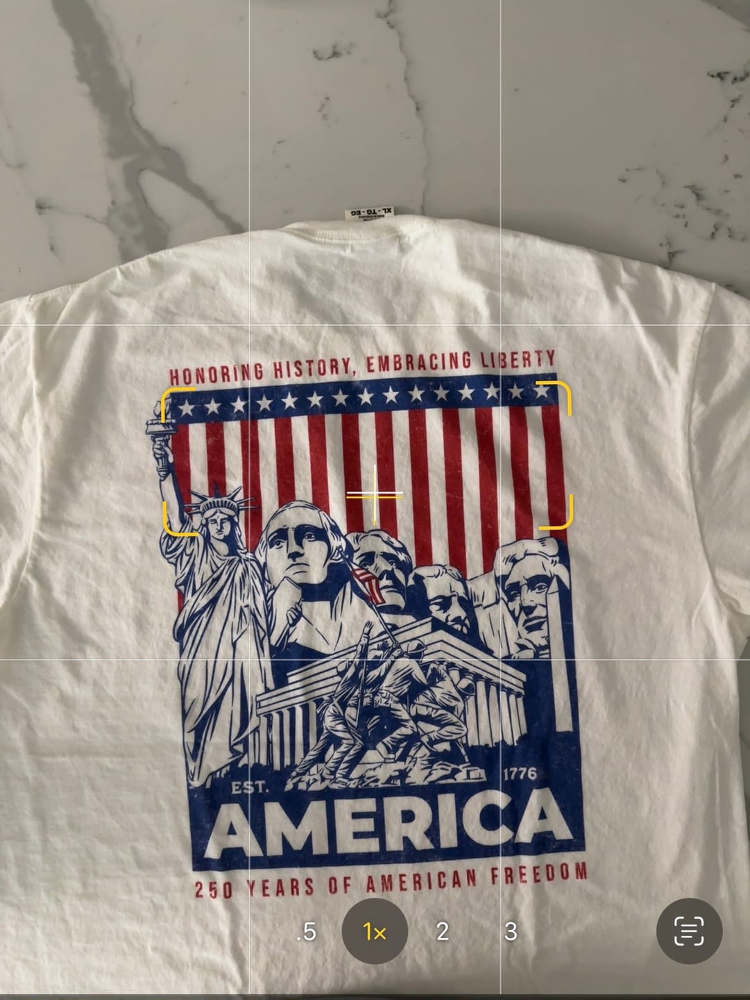 Customer photo review of Embracing Liberty T-Shirt