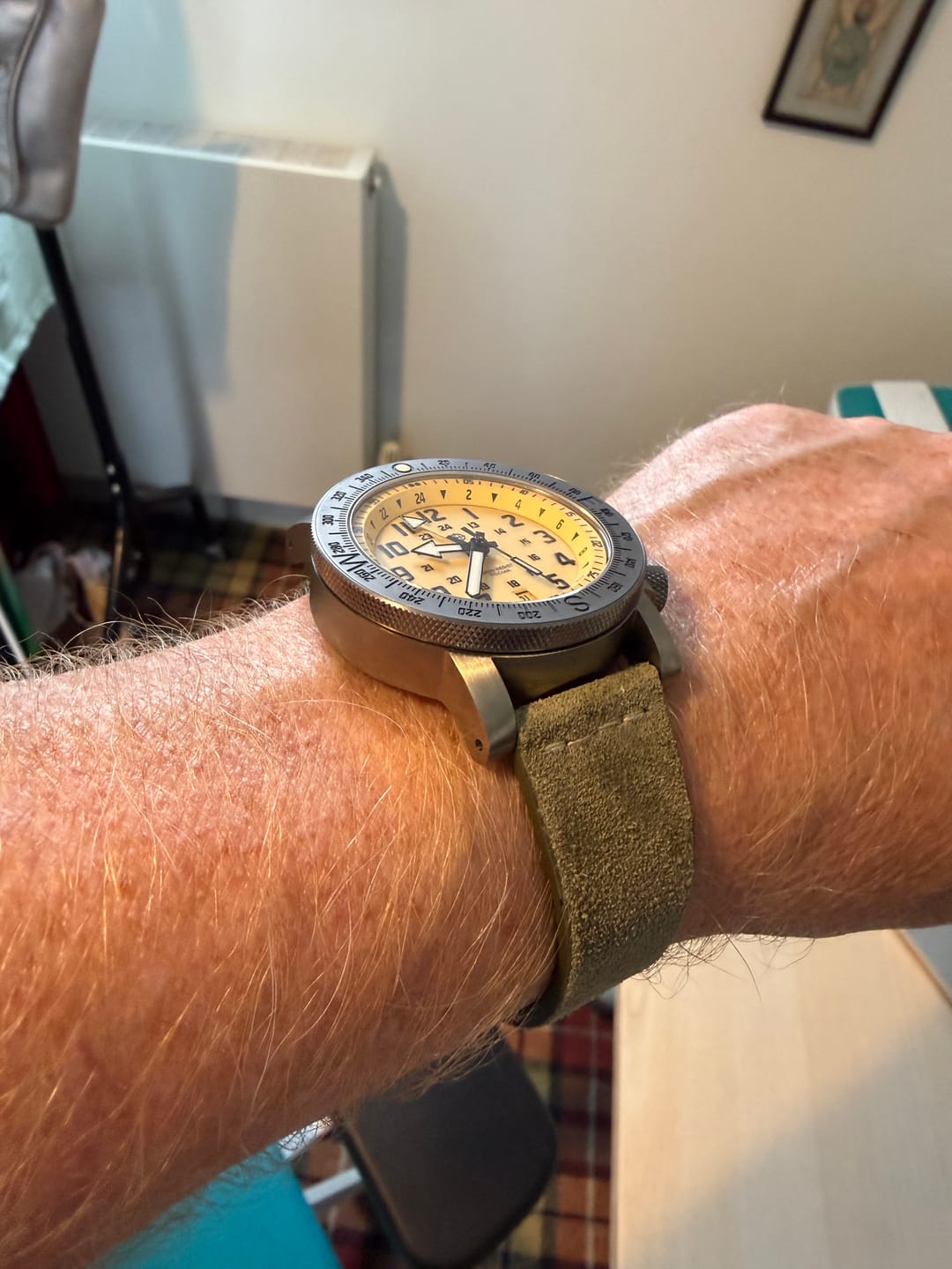 Customer photo review of Reseda Green Suede