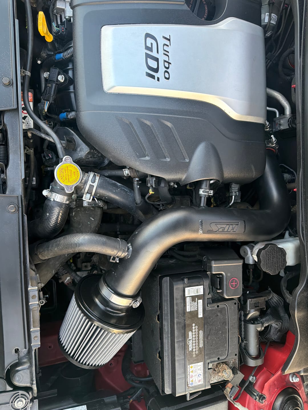 Customer photo review of HPS Shortram Air Intake Kit 2013-2017 Hyundai Veloster 1.6L Turbo, Black
