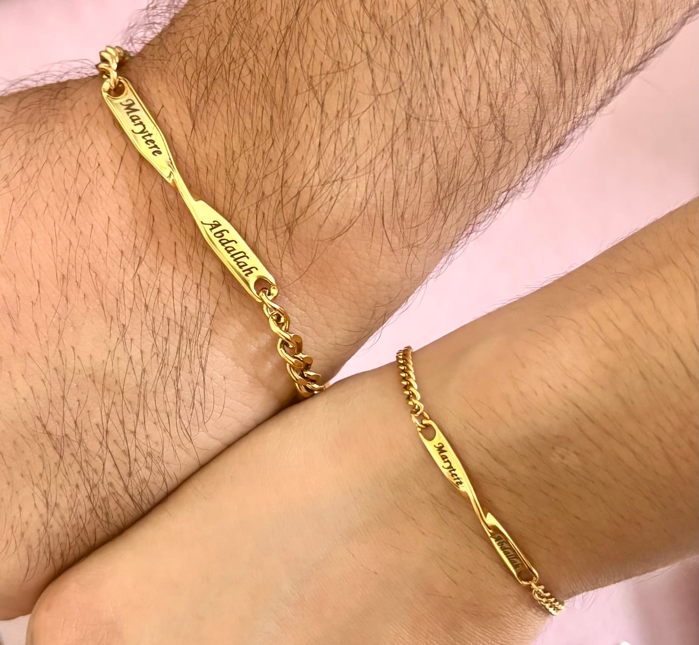 Customer photo review of Infinity Bond Matching Bracelet