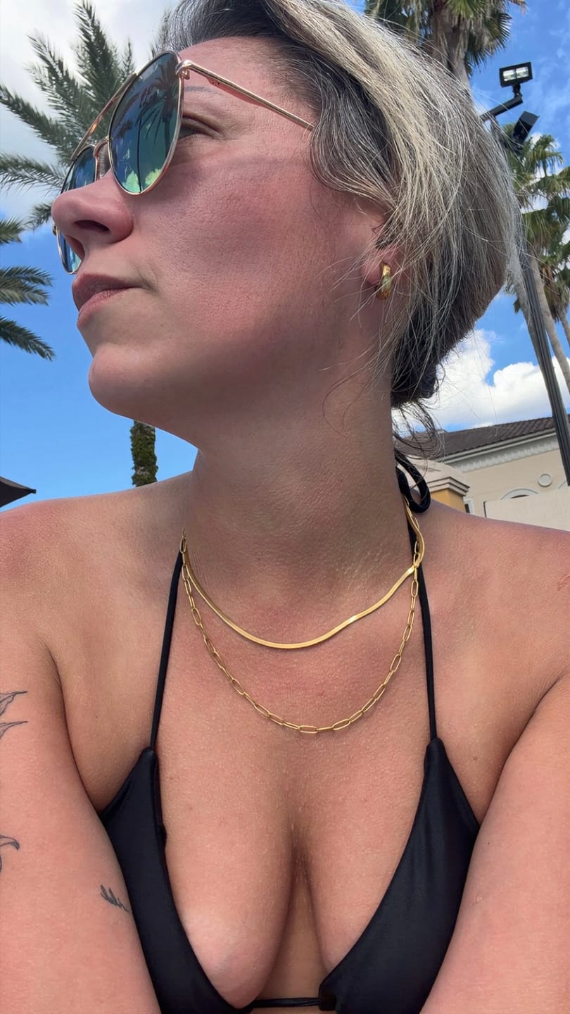 Customer photo review of Angelica® Stainless Steel Herringbone Bracelet (Bundle)