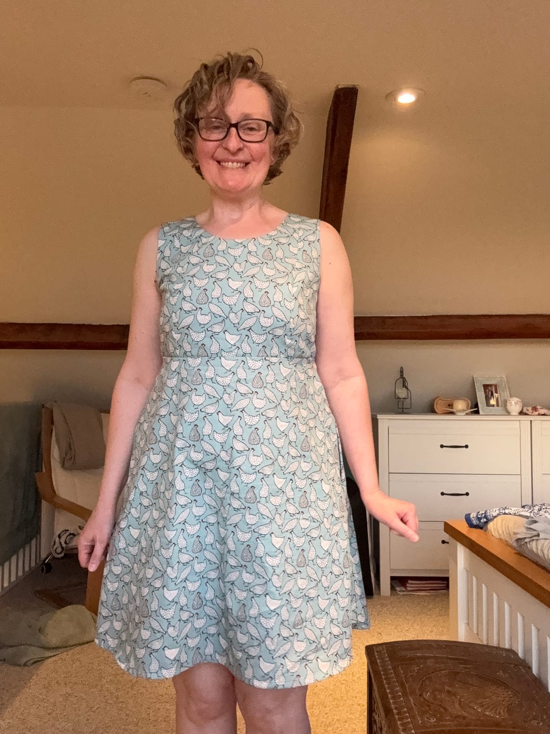 Customer photo review of Hens Rose & Hubble Cotton Poplin Fabric