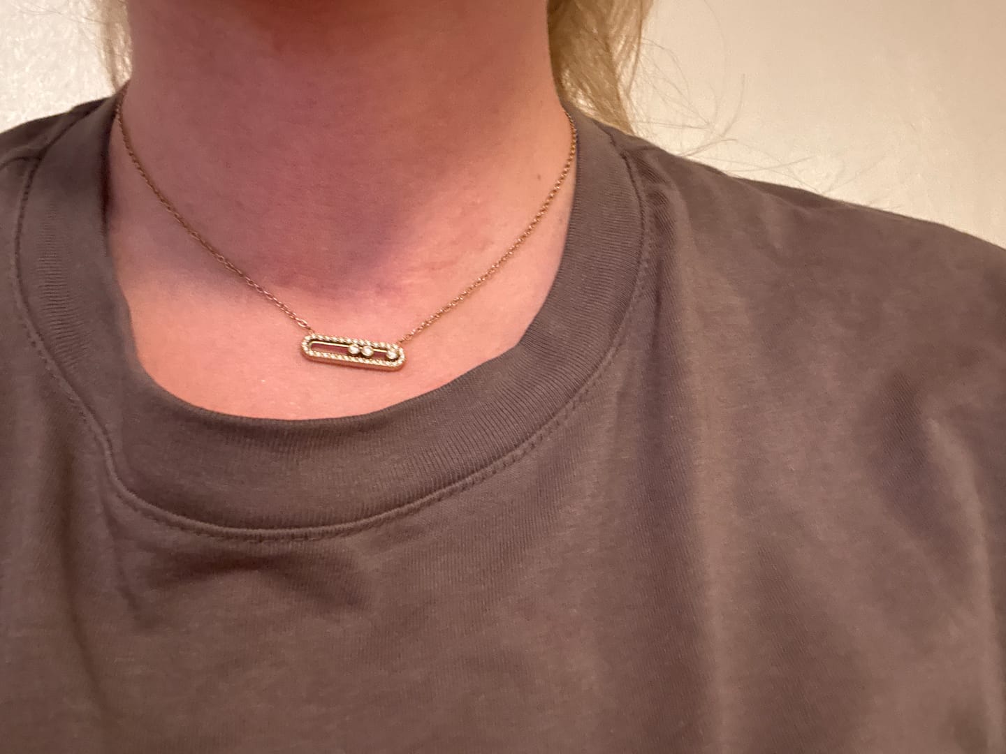 Customer photo review of Pave Soul Kette 18K Vergoldet